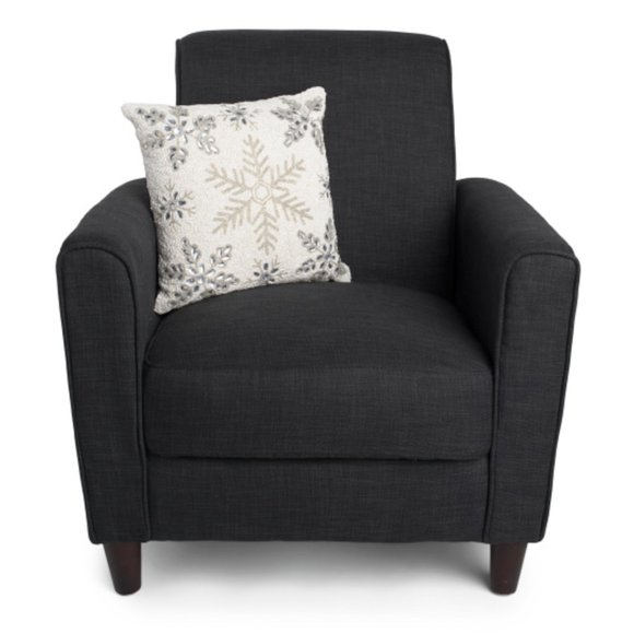 34th & Pine Christmas Silver Snowflake Beaded Throw Pillow Decor 16" Holiday NEW - Picture 2 of 10